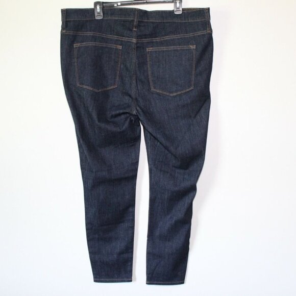 J. Crew 8" Mid Rise Skinny Jeans Stretch Dark C9176 Women's Plus Size 35 H13082 - Picture 6 of 11